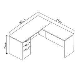 میز کارمندی مدل سحر چوبی پایه فلزی آرک | فروشگاه آرک