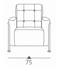 مبل اداری تک نفره سالار چوب مدل اطلس | فروشگاه آرک