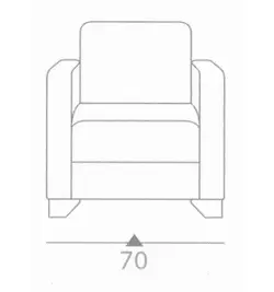 مبل اداری تک نفره سالار چوب مدل نیلو | فروشگاه آرک