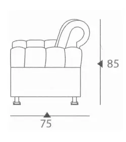 مبل اداری سالار چوب مدل سپند تک نفره | فروشگاه آرک