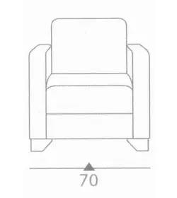 مبل اداری تک نفر سالار چوب مدل بامبو | فروشگاه آرک