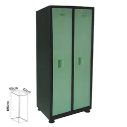 کمد 2 درب شهربانی- رنگ استاتیک دو رنگ | فروشگاه آرک