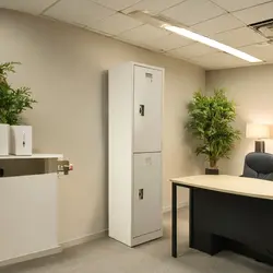 کمد 2 درب روی هم- رنگ استاتیک تک رنگ | فروشگاه آرک