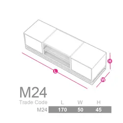 میز تلویزیون دکورانو مدل M24 | فروشگاه آرک