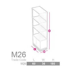 کتابخانه دکورانو مدل M26 | فروشگاه آرک