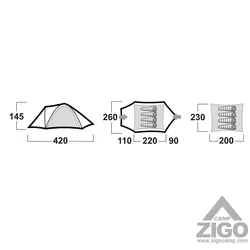 چادر هاسکی مدل Husky BOSTON 4