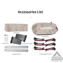 تخت کمپینگ نیچرهایک مدل NH20JJ009 | فروشگاه اینترنتی زیگوکمپ