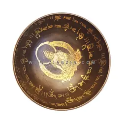 کاسه تبتی دستساز اصل هندی : قطر 18 سانتی متر