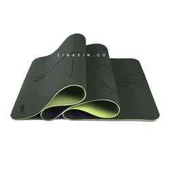 مت یوگا حرفه ای الایمنت (TPE) دو لایه 6 میل : یشمی + کاور و بند حمل رایگان