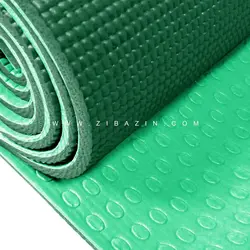مت یوگا و پیلاتس (PVC) دو لایه استپ دار ۶ میل : سبز یشمی