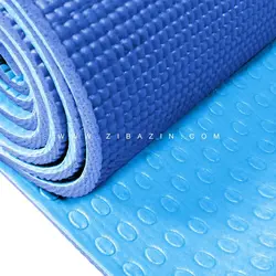 مت یوگا و پیلاتس (PVC) دو لایه استپ دار ۶ میل : آبی سرمه ای