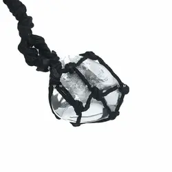 آویز دستساز سنگ کریستال کوارتز برزیل