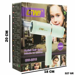 سشوار موتور سبک خانگی و مسافرتی GW مدل 6518 توان 2000 وات