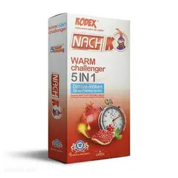 کاندوم تاخیری ناچ کدکس NACH KODEX مدل Warm challenger 5 in 1 بسته 12 عددی