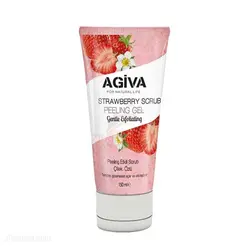 اسکراب صورت آگیوا AGIVA عصاره توت فرنگی حجم 150 میلی لیتر