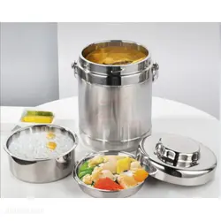 فلاسک سه طبقه نگهداری غذا FENGTIANLI ظرفیت 2/8 لیتر