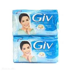 صابون جیو Giv آبی مدل GIV Beauty Soap بسته 4 عددی