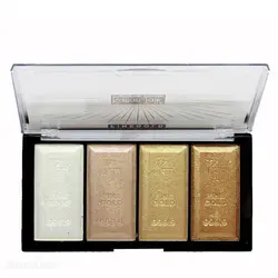 پالت ۴ رنگ هایلایتر کتان تلک مدل FINE GOLD شماره 3