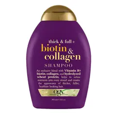 شامپو بدون سولفات OGX حاوی بیوتین کلاژن مخصوص موهای ضعیف