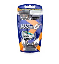 خود تراش 6 لبه مردانه دورکو Dorco مدل Pace 6 بسته 3 عددی