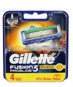 تیغ یدک ژیلت مدل fusion proglide power 5 بسته 4 عددی