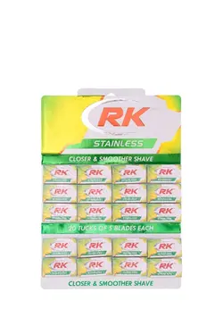 تیغ سنتی RK مجموعه 20 عددی شامل هر بسته 5 عدد