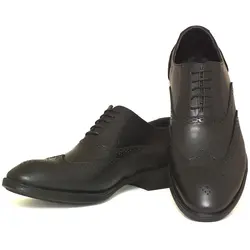 کفش مجلسی مردانه چرم طبیعی مدل HAMID مشکی