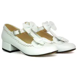 کفش دخترانه پاشنه دار مدل BUTTERFLY سفید