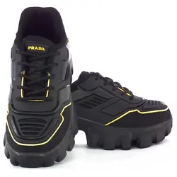 کفش اسپورت مدل PRADA مشکی زرد