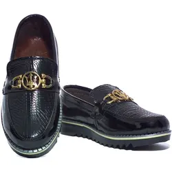 کفش پسرانه ورنی مدل MASERATI مشکی