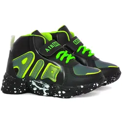 کفش اسپورت ساقدار مدل AIR مشکی سبز