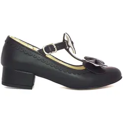 کفش دخترانه پاشنه دار مدل BUTTERFLY مشکی