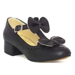 کفش دخترانه پاشنه دار مدل BUTTERFLY مشکی