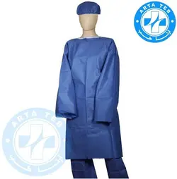 ست لباس بیمار (گان،کلاه،شلوار) | آبی 38 گرم - آرتا طب