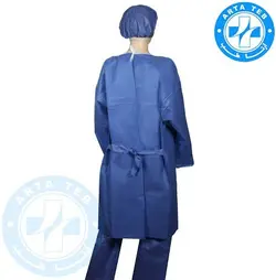 ست لباس بیمار (گان،کلاه،شلوار) | آبی 38 گرم - آرتا طب