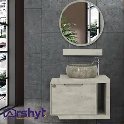 ست آینه و باکس روشویی مدل ماربل