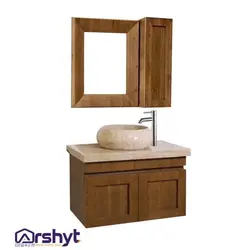 ست کابینت روشویی آینه مانلی چوب
