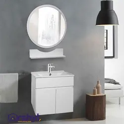 روشویی کابینتی فلت سفید ۵۰*۴۰