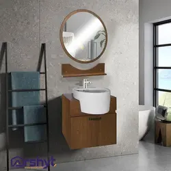 ست آینه و باکس روشویی مدل میلانو چوب