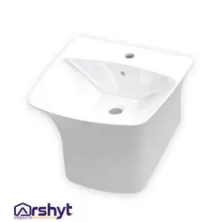 روشویی نیم پایه چینی کرد مدل آرتا (درجه یک)