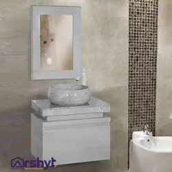 ست کابینت روشویی و آینه  کاسپین مدل لارا