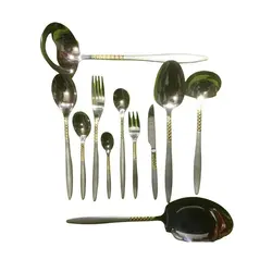 سرویس قاشق چنگال 24 نفره 118 پارچه یونیک زنبوری 🥇- ژینال