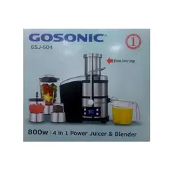 آبمیوه گیری گوسونیک مدل GSJ-504 (4 کاره دیجیتالی) - فروشگاه ژینال