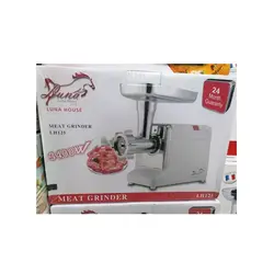 مشخصات و خرید چرخ گوشت لونا هاوس 3400 وات گیربکسی مدل LH125 رنگ سفید 🥇 - فروشگاه ژینال