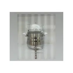 قیمت و خرید ست کتری 6 لیتری استیل و قوری چینی در دو طرح 🥇 - فروشگاه ژینال