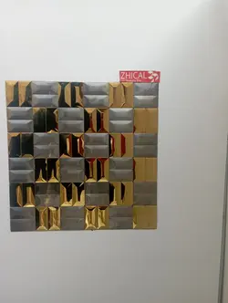 کاشی استیل طلایی براق ومشکی خشدار AJ892
