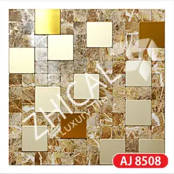 کاشی طرح سنگ طلایی طرح سنگ مسی اکلیلی طلایی براق aj8508