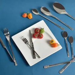 سرویس قاشق و چنگال یونیک مدل چرمی 24 نفره 120 پارچه