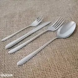 سرویس قاشق و چنگال غذاخوری یونیک مدل دونا24 نفره 124 پارچه
