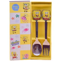 قاشق چنگال کودک یونیک طرح باب اسفنجی
